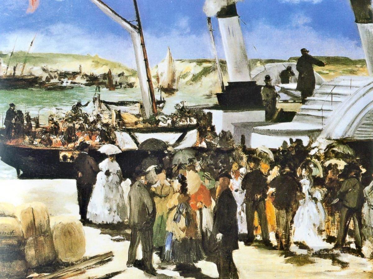 The Departure Of The Folkestone Boat Eduard Manet Oil Paintings
